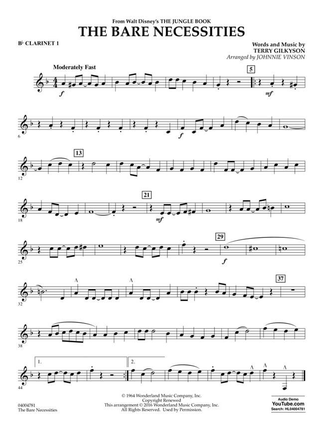 Terry Gilkyson The Bare Necessities Presto Sheet Music terry gilkyson the bare necessities