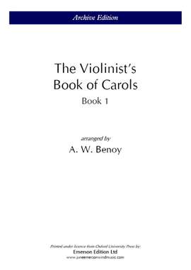Benoy, Arthur William: Violinists Book Of Carols Bk.1 (Violin and Piano)