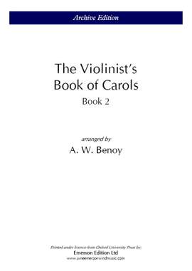 Benoy, Arthur William: Violinists Book Of Carols Bk.2 (Violin and Piano)
