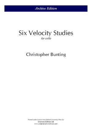 Bunting, C: Six Velocity Studies