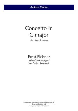 Eichner, E: Concerto for oboe and strings (Piano Reduction)