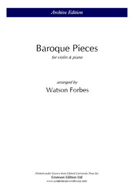 Forbes, W: Baroque Pieces for Violin