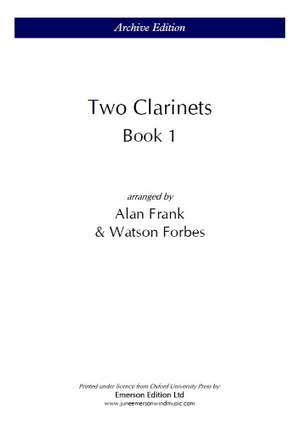 Frank, Alan: Two Clarinets Bk.1