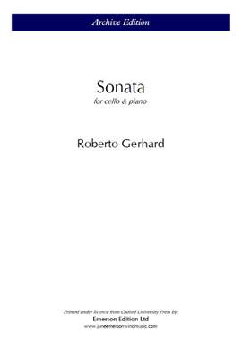 Gerhard, R: Cello Sonata