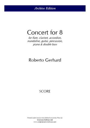 Gerhard, R: Concert For Eight (Score)