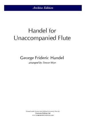Handel, George Frideric: Handel for Unaccompanied Flute