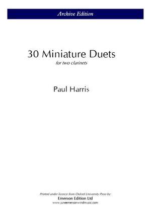 Harris, P: Thirty Miniature Duets For Two Clarinets