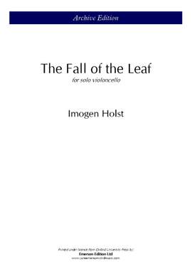 Holst, Imogen: Fall Of The Leaf