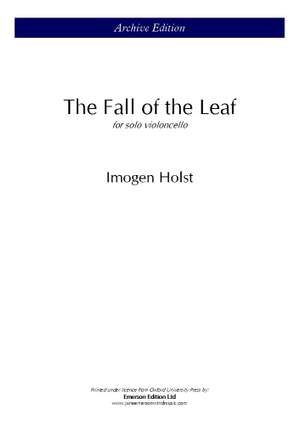 Holst, Imogen: Fall Of The Leaf