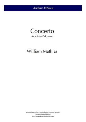 Mathias, William: Concerto for clarinet