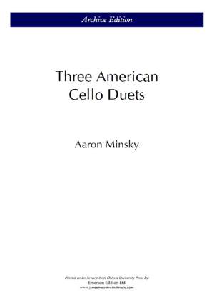 Minsky, A: Three American Cello Duets