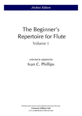 Phillips, I: Beginners Repertoire For Flute Bk.1