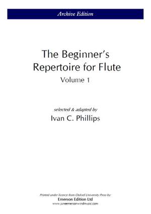 Phillips, I: Beginners Repertoire For Flute Bk.1