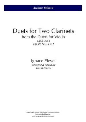 Pleyel: Duets for Two Clarinets