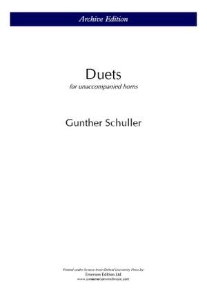 Schuller, Gunter: Duets for unaccompanied horns