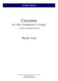 Tate, P: Concerto For Alto Sax & Strings