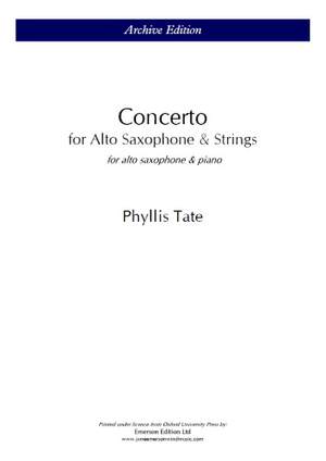 Tate, P: Concerto For Alto Sax & Strings