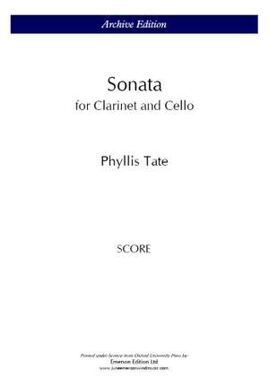 Tate, P: Sonata For Clarinet & Cello