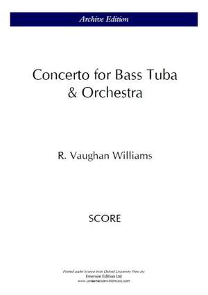 Vaughan Williams, Ralph: Concerto For Bass Tuba (Score)