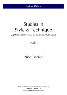 Ticciati, N: Studies In Style & Technique Bk.2