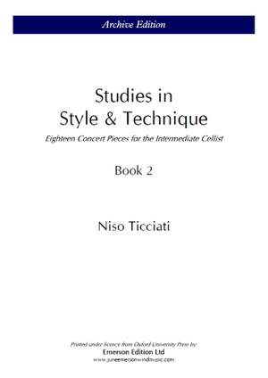 Ticciati, N: Studies In Style & Technique Bk.2