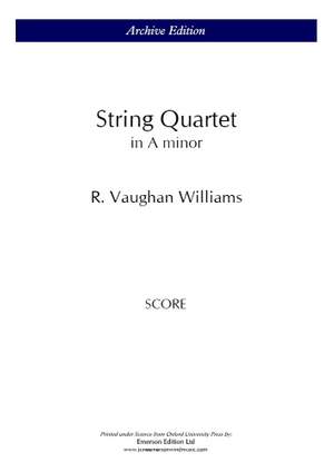Vaughan Williams, Ralph: String Quartet in a minor (Score)