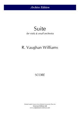 Vaughan Williams, Ralph: Suite for Viola and Orchaestra (Score)