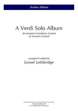 Verdi, Giuseppe: A Verdi Solo Album
