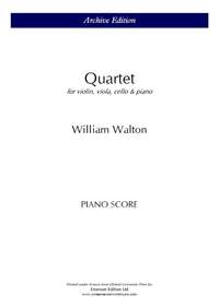 Walton, William: Piano Quartet (Old Edition Score)