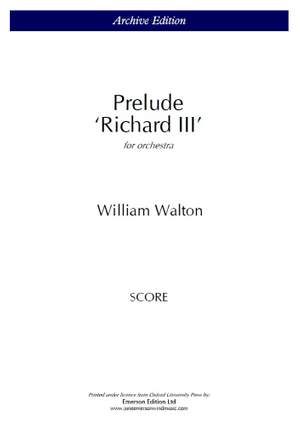 Walton, William: Prelude Richard III (Score)
