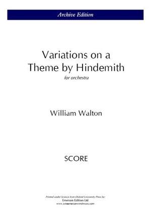 Walton, William: Variations on a Theme by Hindemith (Score)