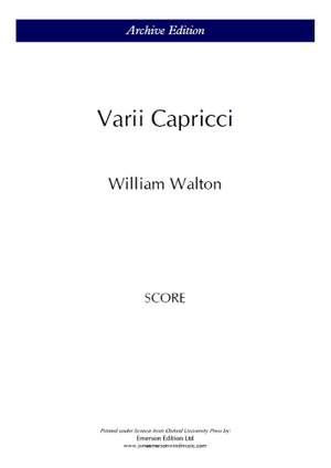 Walton, William: Varii Caprici (Score)