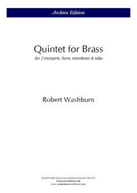 Washburn, R: Quintet for brass
