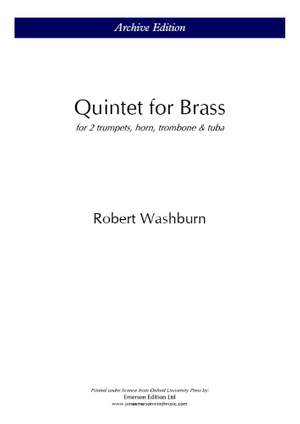 Washburn, R: Quintet for brass