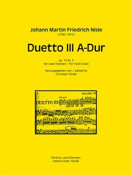 Nisle, J F: Duetto III A-Dur A major op.13/3