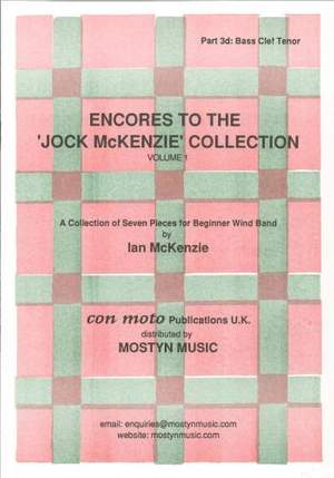 Encores to Jock McKenzie Collection Volume 1, wind band, part 3d, Bass Clef Tenor