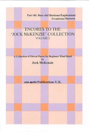 Encores to Jock McKenzie Collection Volume 3, wind band, part 4b, Bass Clef Baritone/Euphonium/Trombone/Bassoon