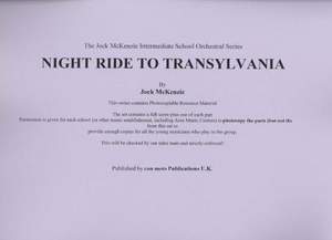 Night Ride to Transylvania, score only