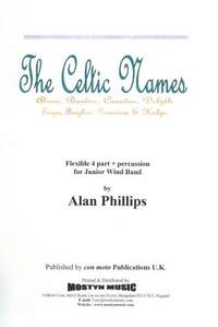 Celtic Names A-H wind band score only