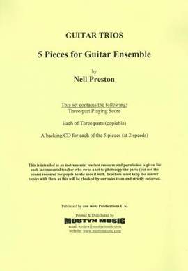 5 Pieces for Guitar Ensemble, set