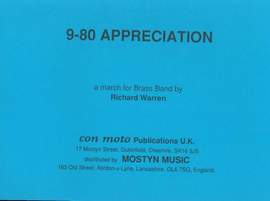 9-80 Appreciation,brass band, road march, score only