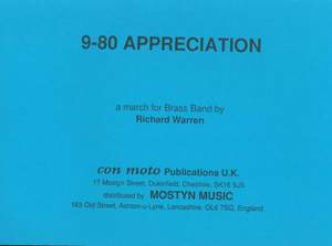 9-80 Appreciation,brass band, road march, score only