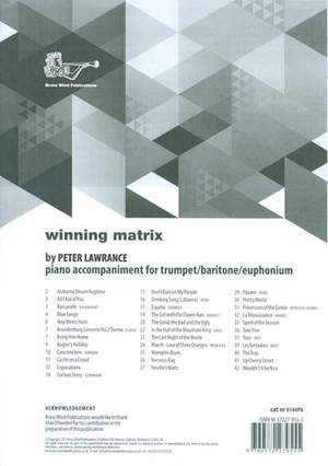 Winning Matrix Piano Accompaniment for Trumpet/Baritone/Euphonium