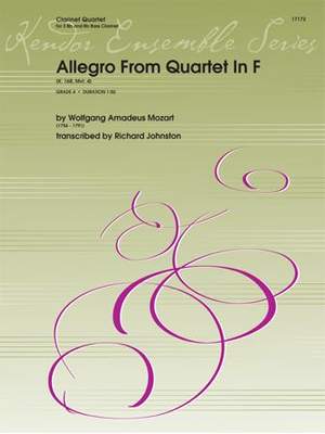Wolfgang Amadeus Mozart: Allegro From Quartet In F (K. 168, Mvt. 4)