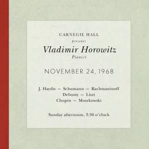 Vladimir Horowitz live at Carnegie Hall - Recital November 24, 1968