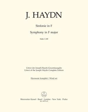 Haydn, Joseph: Symphony No. 89 in F major Hob. I:89