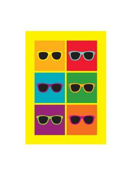 Pop Art Sunglasses Greetings Card