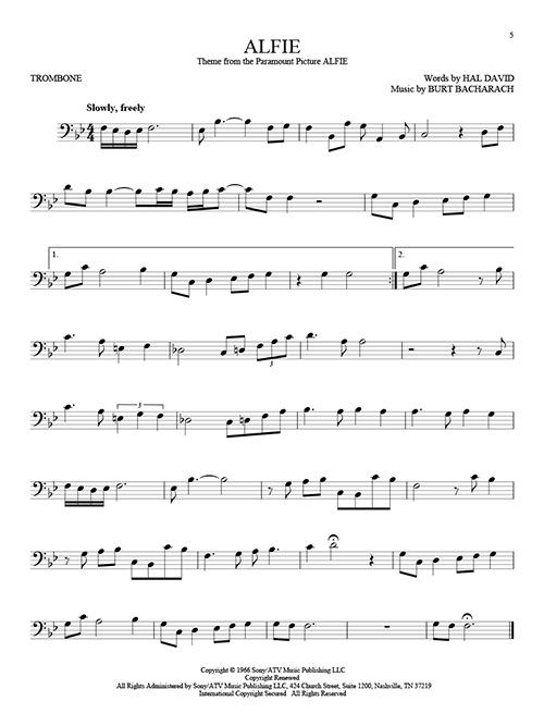 101 Movie Hits For Trombone Presto Sheet Music