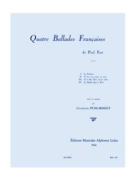 Henriette Puig-Roger: Quatre Ballades Françaises For Voice And Piano