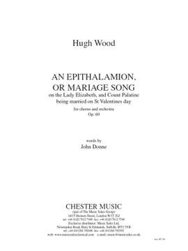 Hugh Wood: An Epithalamion, Or Marriage Song (Full Score)